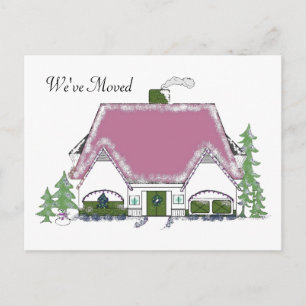 We zijn verhuisd naar Cozy House Design Aankondigingskaart