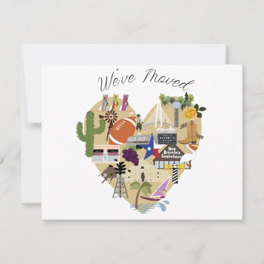We zijn verhuisd naar Dallas Texas Briefkaart (Voorkant)
