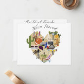 We zijn verhuisd naar Dallas Texas Briefkaart (Voorkant / Achterkant in situ)