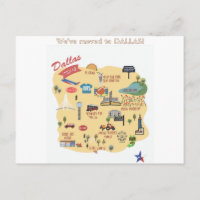 We zijn verhuisd naar Dallas Texas Briefkaart