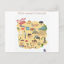 We zijn verhuisd naar Dallas Texas Briefkaart