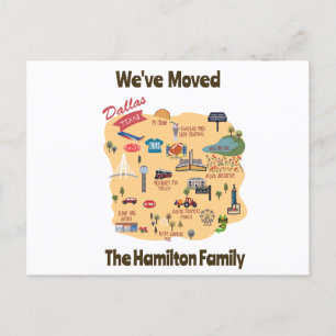 We zijn verhuisd naar Dallas Texas Briefkaart