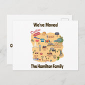 We zijn verhuisd naar Dallas Texas Briefkaart (Voorkant / Achterkant)