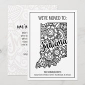 We zijn verhuisd naar de Indiana State Floral Mand Aankondiging (Voorkant / Achterkant)