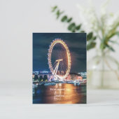 We zijn verhuisd naar de Londense aankondiging Briefkaart (Staand voorkant)