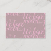 We zijn verhuisd naar de schapenkaart voor het pla visitekaartje (Achterkant)