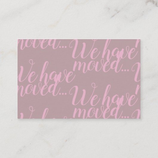 We zijn verhuisd naar de schapenkaart voor het pla visitekaartje (Achterkant)