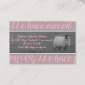 We zijn verhuisd naar de schapenkaart voor het pla visitekaartje (Voorkant)