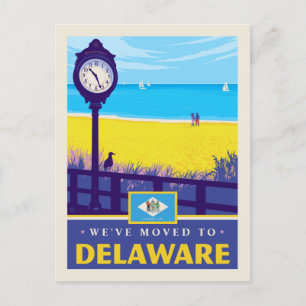 We zijn verhuisd naar Delaware Uitnodiging Briefkaart