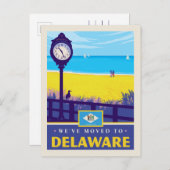 We zijn verhuisd naar Delaware Uitnodiging Briefkaart (Voorkant / Achterkant)