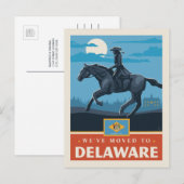 We zijn verhuisd naar Delaware Uitnodiging Briefkaart (Voorkant / Achterkant)