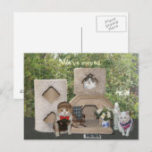 We zijn verhuisd naar een groter huis aankondigingskaart (Voorkant / Achterkant)