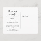 We zijn verhuisd naar een nieuw adres Script Foto Aankondigingskaart (Achterkant)