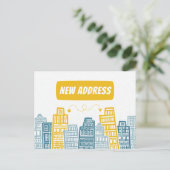 We zijn verhuisd naar een nieuw adres verhuisberic briefkaart (Staand voorkant)