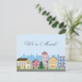 We zijn verhuisd naar een nieuw briefkaart (Staand voorkant)