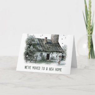 We zijn verhuisd naar een nieuw huis   platteland aankondiging