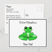 We zijn verhuisd naar een nieuw pad briefkaart (Voorkant / Achterkant)