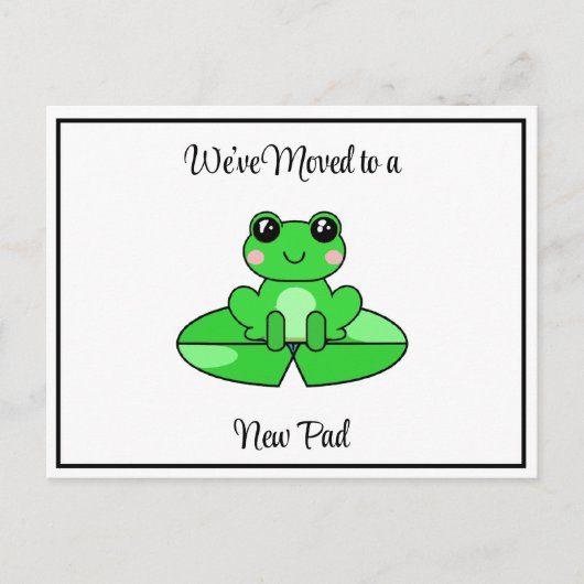 We zijn verhuisd naar een nieuw pad briefkaart (Voorkant)