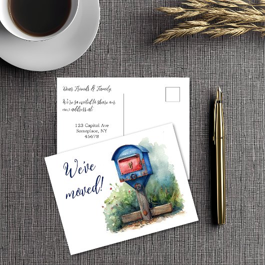 We zijn verhuisd naar een nieuwe brievenbus briefkaart