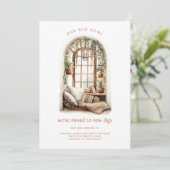 We zijn verhuisd naar een waterverf bank bij het r aankondiging (Staand voorkant)