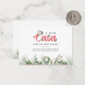 We zijn verhuisd naar Floral Moving Address Notitiekaartje (Voorkant / Achterkant in situ)