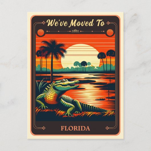We zijn verhuisd naar Florida |  BRIEFKAART (Voorkant)