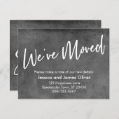 We zijn verhuisd naar Grey Grunge aankondiging (Voorkant / Achterkant)