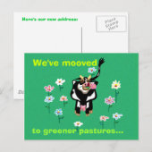 We zijn verhuisd naar groenere weiden... aankondigingskaart (Voorkant / Achterkant)