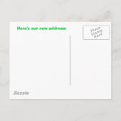 We zijn verhuisd naar groenere weiden... aankondigingskaart (Achterkant)