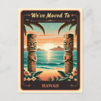 We zijn verhuisd naar Hawaï | Vintage ansichtkaart
