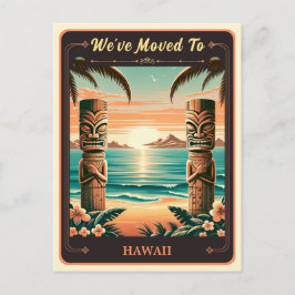 We zijn verhuisd naar Hawaï | Vintage ansichtkaart Briefkaart