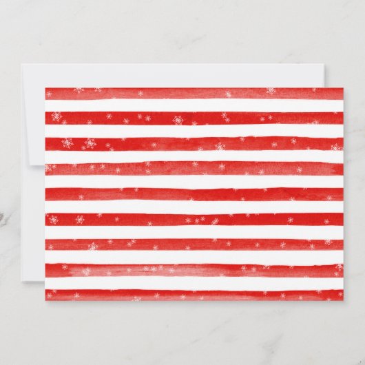 We zijn verhuisd naar Holiday Christmas Poinsettia Aankondiging (Achterkant)