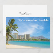 We zijn verhuisd naar Honolulu Beach Foto Aangepas Aankondiging (Voorkant / Achterkant)