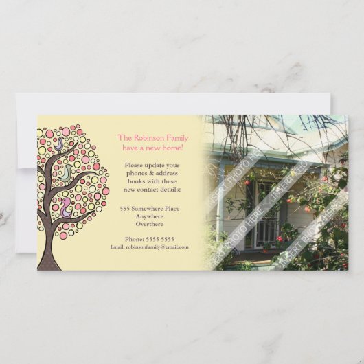 We zijn verhuisd naar huis kennisgeving Foto Card Aankondiging (Voorkant)