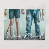 We zijn verhuisd naar huis Modern Typography Custo Aankondigingskaart (Voorkant)