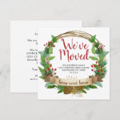 We zijn verhuisd naar huis Sweet Home Wreath Holid Aankondiging (Voorkant / Achterkant)