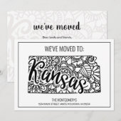 We zijn verhuisd naar Kansas State Floral Mandala Aankondiging (Voorkant / Achterkant)