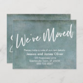 We zijn verhuisd naar Light Blue Grunge aankondigi Kaart (Voorkant / Achterkant)