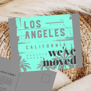 We zijn verhuisd naar Los Angeles Aankondiging Pos Briefkaart