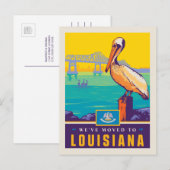 We zijn verhuisd naar Louisiana Uitnodiging Briefkaart (Voorkant / Achterkant)