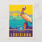We zijn verhuisd naar Louisiana Uitnodiging Briefkaart (Voorkant)