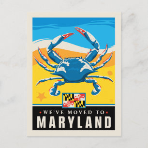 We zijn verhuisd naar Maryland Uitnodiging Briefkaart