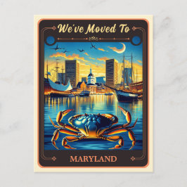 We zijn verhuisd naar Maryland | Vintage ansichtka Briefkaart