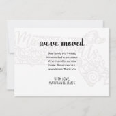 We zijn verhuisd naar Massachusetts State Floral M Aankondiging (Achterkant)