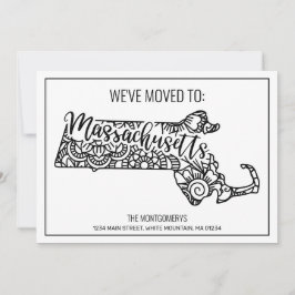 We zijn verhuisd naar Massachusetts State Floral M Aankondiging