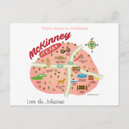 We zijn verhuisd naar McKinney Texas Briefkaart