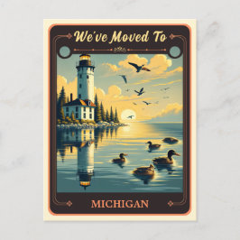 We zijn verhuisd naar Michigan | BRIEFKAART
