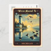 We zijn verhuisd naar Michigan |  BRIEFKAART (Voorkant / Achterkant)