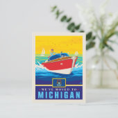 We zijn verhuisd naar Michigan Uitnodiging Briefkaart (Staand voorkant)