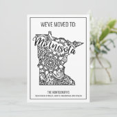 We zijn verhuisd naar Minnesota State Floral Manda Aankondiging (Staand voorkant)